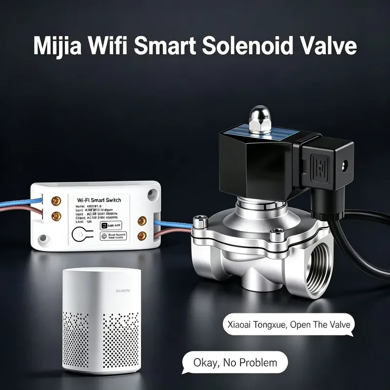Mi Home WiFi Smart Electric Ball Valve Brass Body OEM APP Remote Timing Control Two Way Water Solenoid Valve