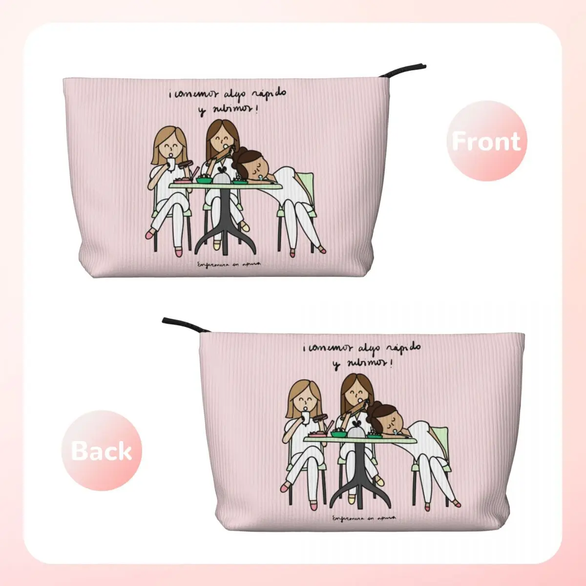 Custom Enfermera En Apuros Cartoon Doctor Nurse Toiletry Bag Women Cosmetic Makeup Organizer Ladies Beauty Storage Dopp Kit Box