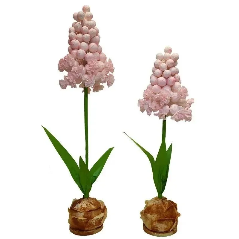 Artificial Grape Hyacinth Paper Flowers Multi Color Fake Bouquet Wedding Home Decor Mall Window Display Ornaments Craft