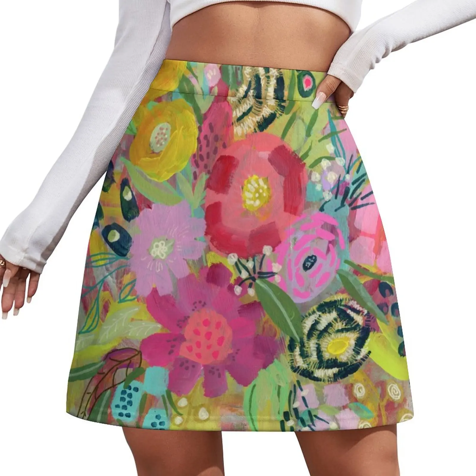 

kaleidoscope Mini Skirt fashion korean clothing luxury clothes women 90s vintage clothes