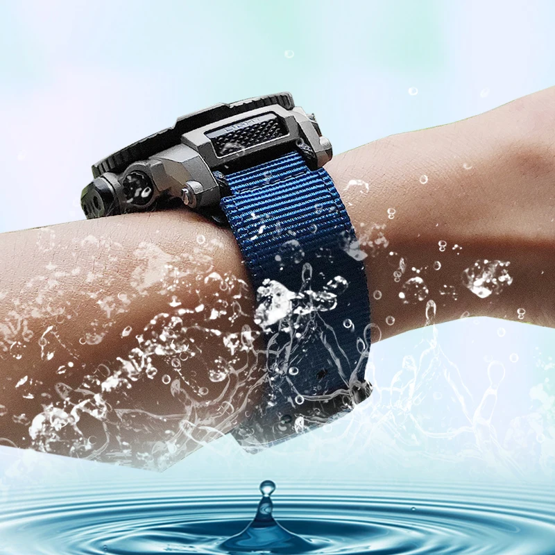 Canvas watch strap 18mm for CASIO box AE1200 / 1300 / 1000 W-219 modified nylon watch band Men\'s wristband bracelet accessorie