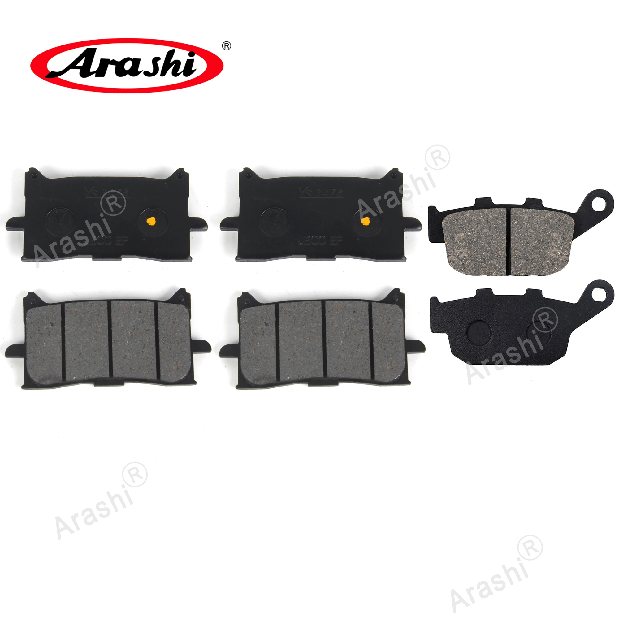 Arashi Organic Front Rear Brake Pads For HONDA NSS 750 Forza 2021-2024 / X-ADV 750 DCT 2017-2022 / NT1100 DCT 2022-2024