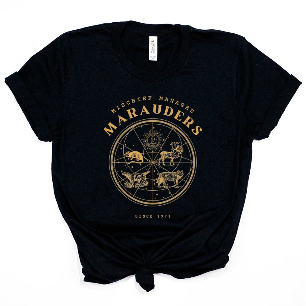 Mischief Manage Shirt The The Marauders Hp Wizarding School T-shirt Fandom Booktok Bookish Merch Wizard Halloween Tops Fans Gift