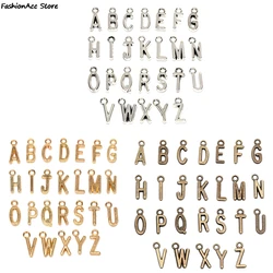 NEW 26Pcs Alphabet A-Z Charms Pendents Letters DIY Jewelry Findings Gold Bronze Silver Color For Jewelry Making