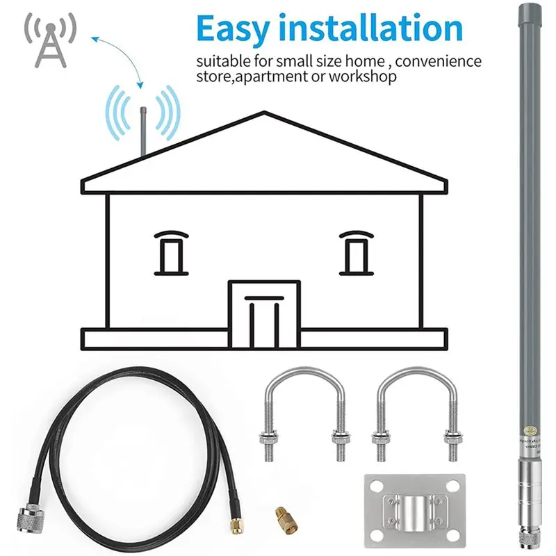 CJSD-For Omni Fiberglass For Helium Fibre Optic Antenna 12Dbi 868Mhz 915Mhz Optimised Tuning For Coaxial Cable Electrical Equipm