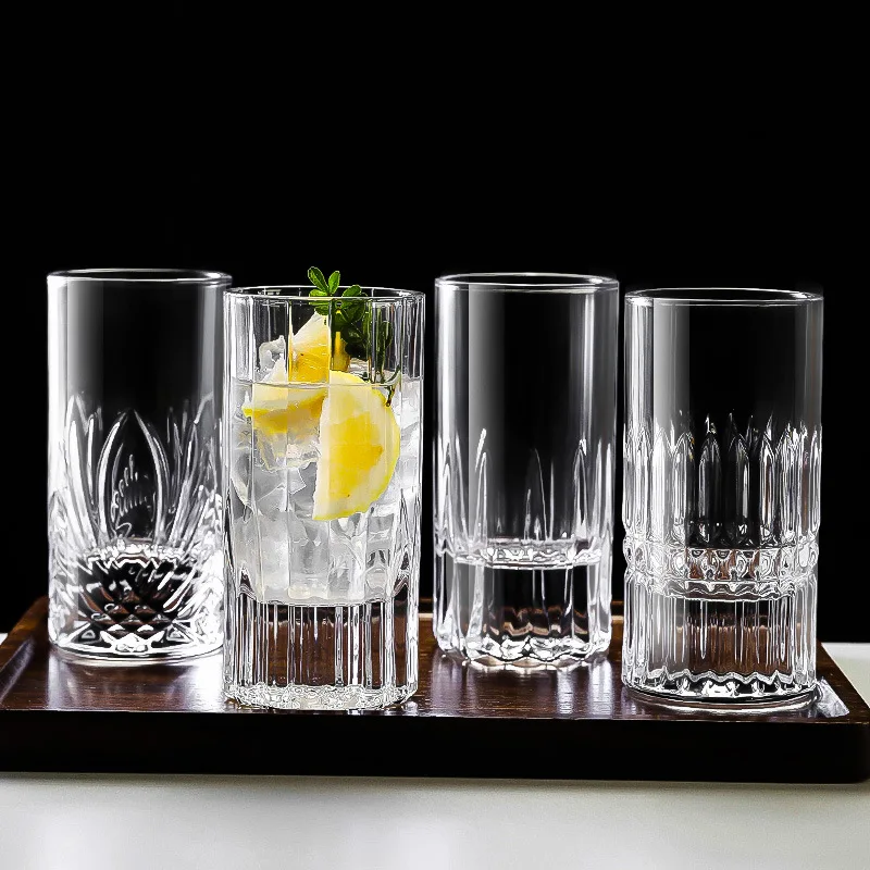 

Хрустальная стеклянная чашка для виски с толстым дном и гравировкой, винтажная чашка для питья в стиле Ins, высокое качество