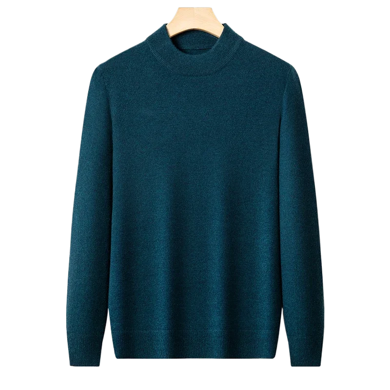 Pull en tricot demi-col roulé pour homme, sweat-shirt à col montant, couleur unie, de marque, décontracté, nouvelle collection automne/hiver