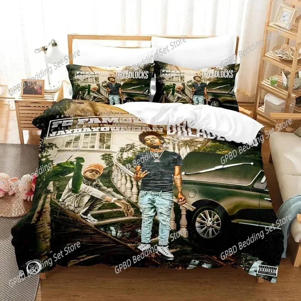 

3D Print Rapper JayDaYoungan Comfortable Duvet Quilt Cover Pillowcase Bedding Set Children Bedroom Decoration Home Textile