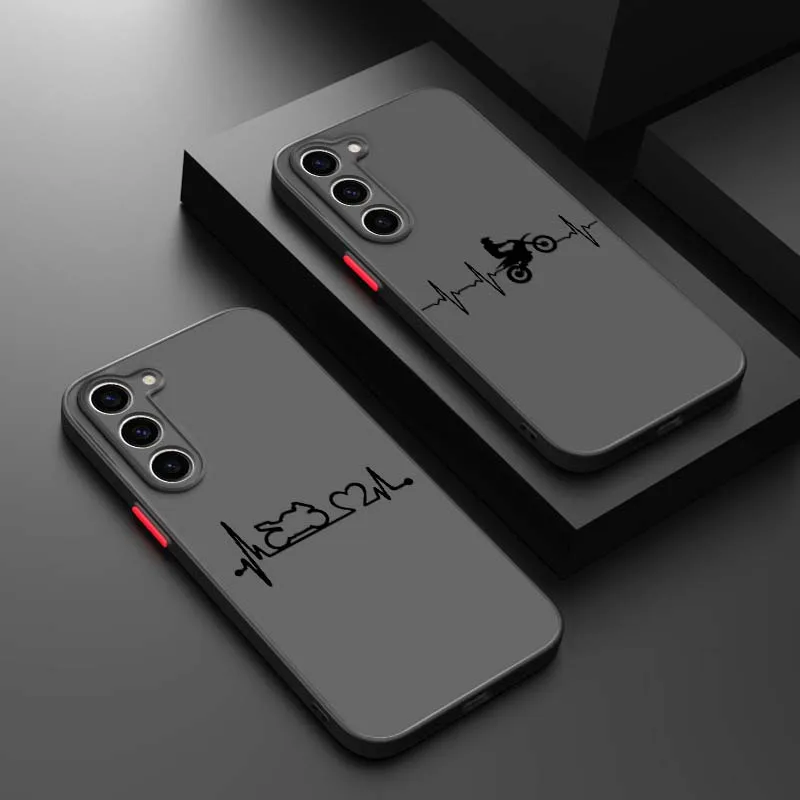 Love Motorcycles Line Cover For Samsung Galaxy A73 A72 A71 A25 A56 A55 A54 A53 A24 A52 A33 A50 A42 A36 A35 A26 Phone Case