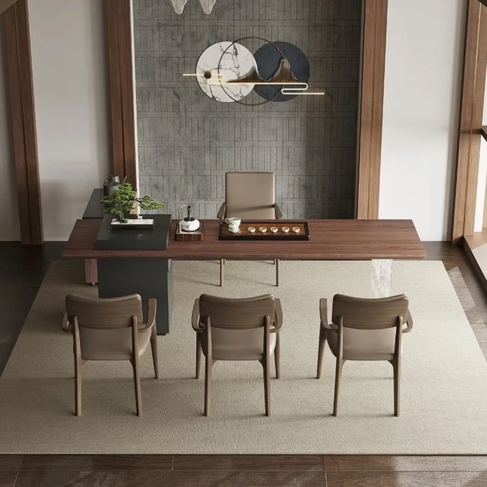 

A for Wholesale New Chinese Style Tea Table Family Living Room Wooden Coffee Table Oak Marble Coffee Tea Table and Chairs Set