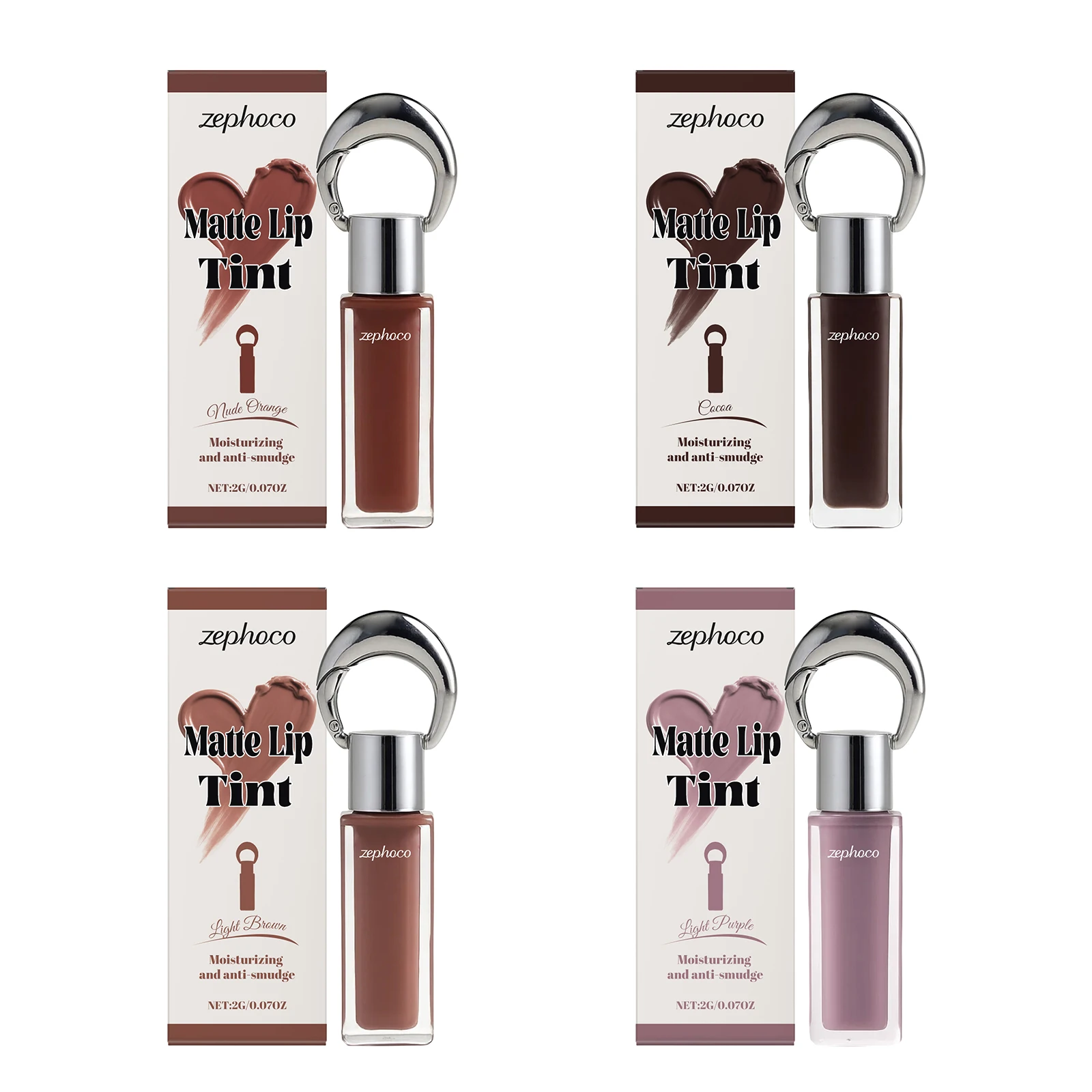 Matte lipgloss Natuurlijke liptint Langdurige kleurbehoud Waterdichte lipgloss Hydraterende cosmetica 4 kleuren