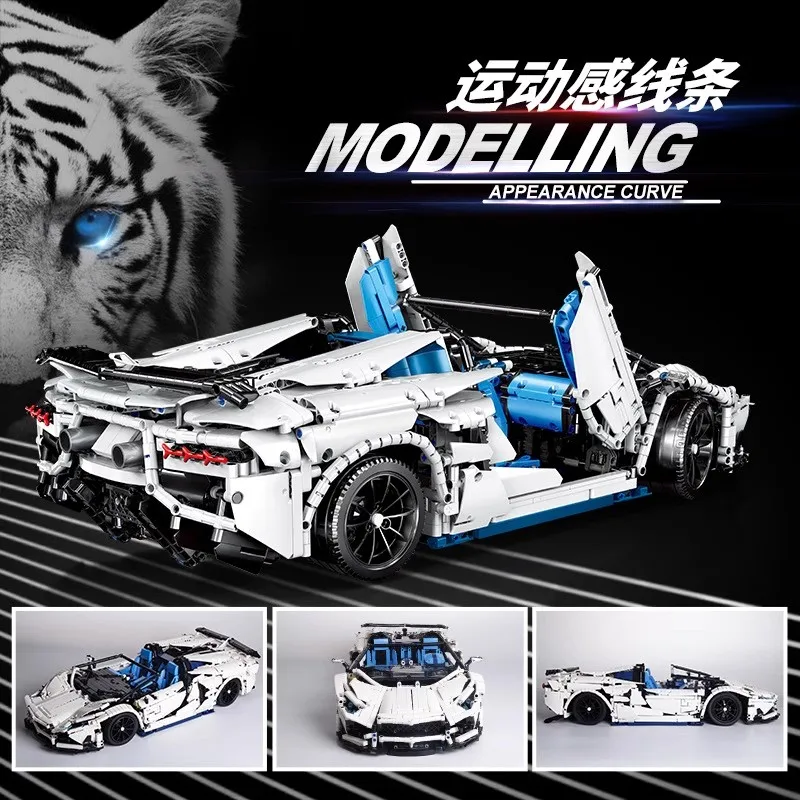 F10002 1:8 hich-tech Sport Speed Auto Hyper car Daniu Modell Bausteine Ziegel DIY Puzzle Spielzeug Montage Geburtstags geschenk für Kinder