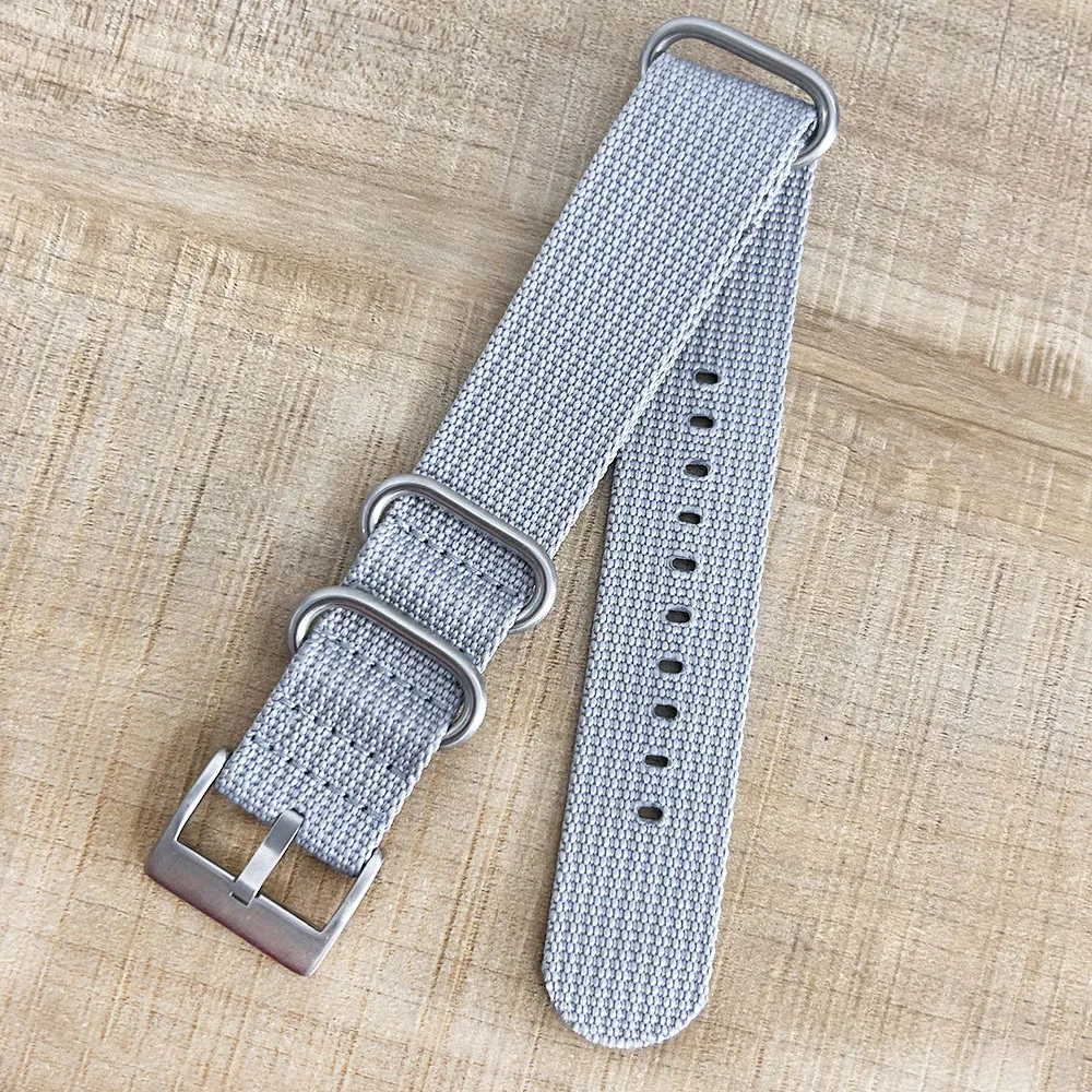 20mm/22mm Nylon Watch Strap with Steel Buckle