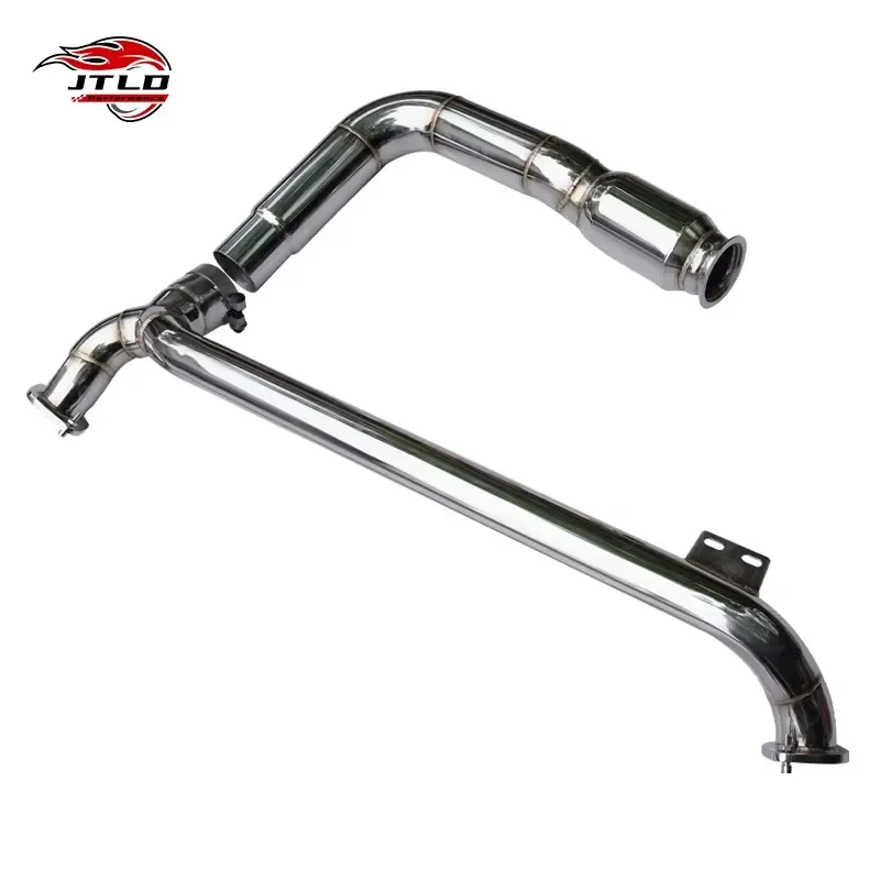 Polished Turbo Downpipe Front Pipe Race Pipe Full System for Porsche 718 Cayman GTS 2.5T Stainless Steel Exhaust