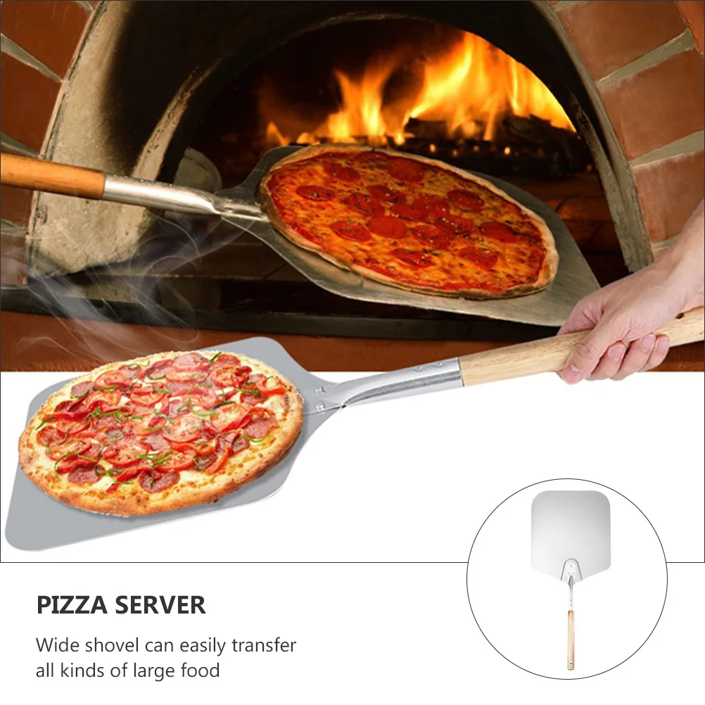 

1pc Pizza Paddle Detachable Wood Handle Aluminum Baking Tool Oven Lifting Bread Pastries Spatula Kitchen Supplies Anti Rust Easy