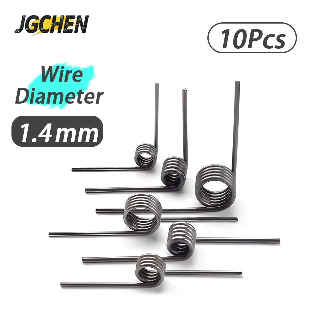 10 Pcs Wire Diameter 1.4mm V-shaped Torsion Spring 3/6/9 Laps 180/120/90/60 Degree Strong Rotation Metal Revolve Spring Custom