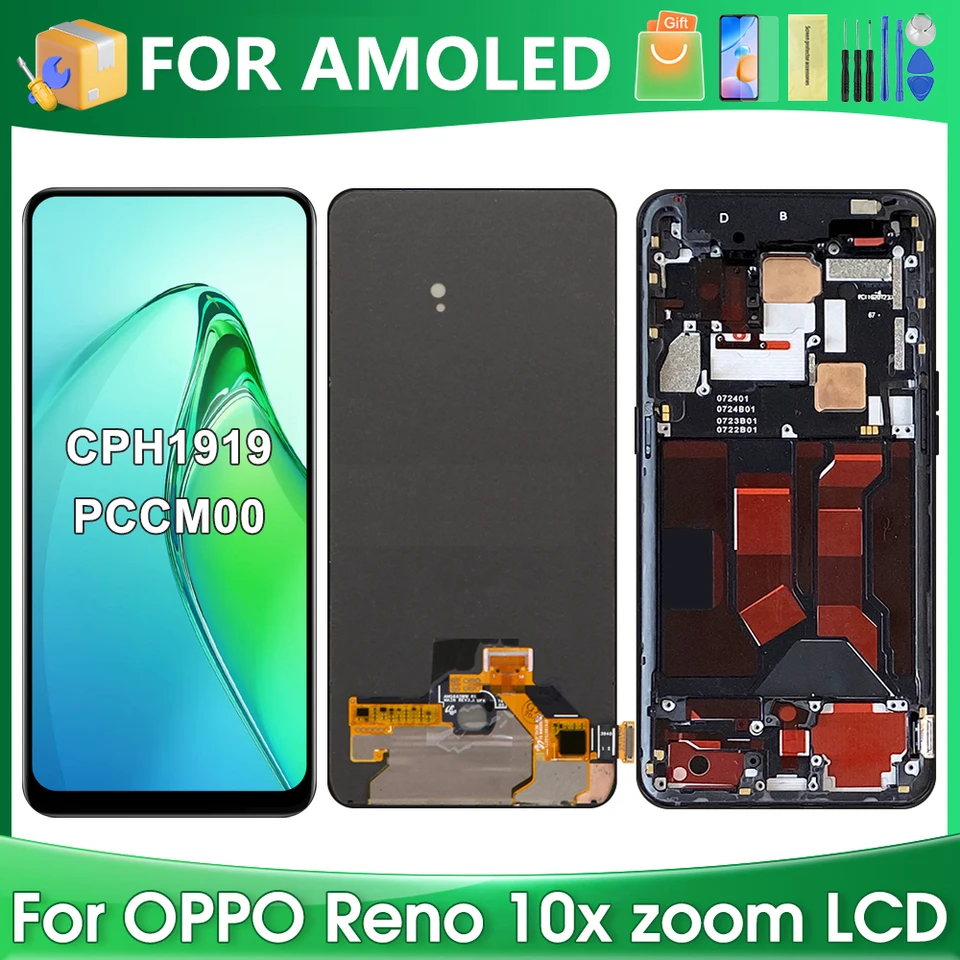 For OPPO Reno 10x zoom For AMOLED Reno10x zoom CPH1919 PCCM00 LCD