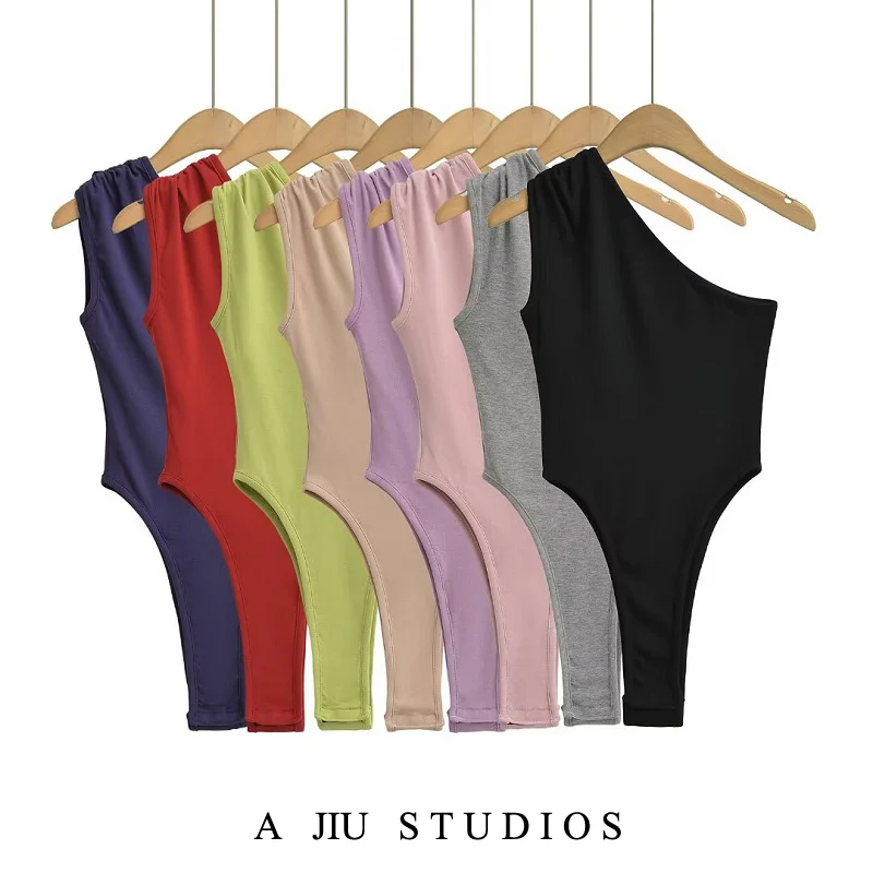 

Women's Slimming Sexy One-Piece Summer Outfit Hot Girl Street Sle High Waist ort Pants Base Layer Tank Top Bodysuit