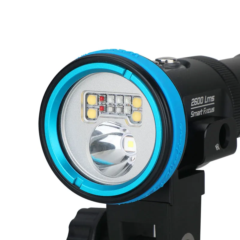 WEEFINE Smart Focus 2600 Lumen with Automatic Color Light Mode Underwater Photography Video Lamp Scuba Diving Strobe