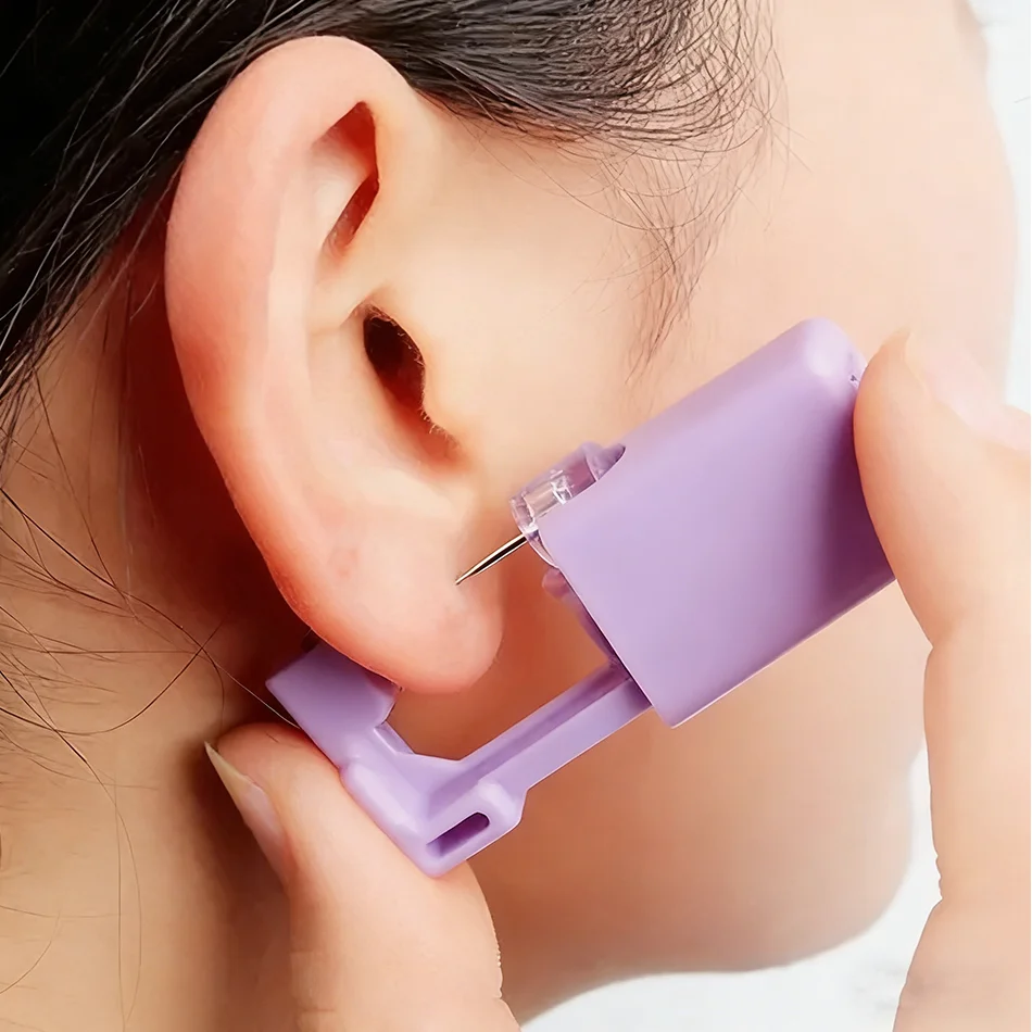 Safety Ear Piercing Unit Kit Colorful Disposable Sterile Ear Piercing Device Fashion Stud Earrings Jewelry Piercing Tools