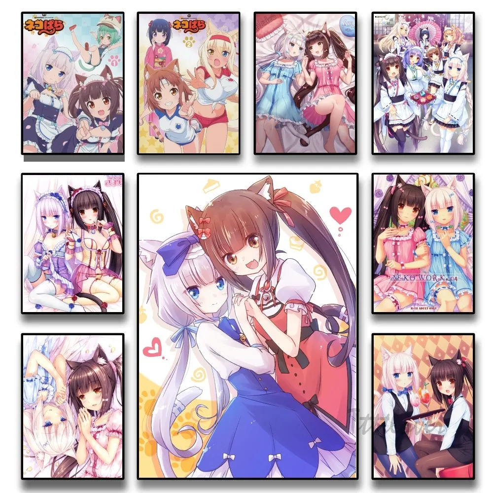 Nekopara Neko Para Anime Poster Stickers Art Wall Murals Decor Game Room Decor Gifts HD Painting