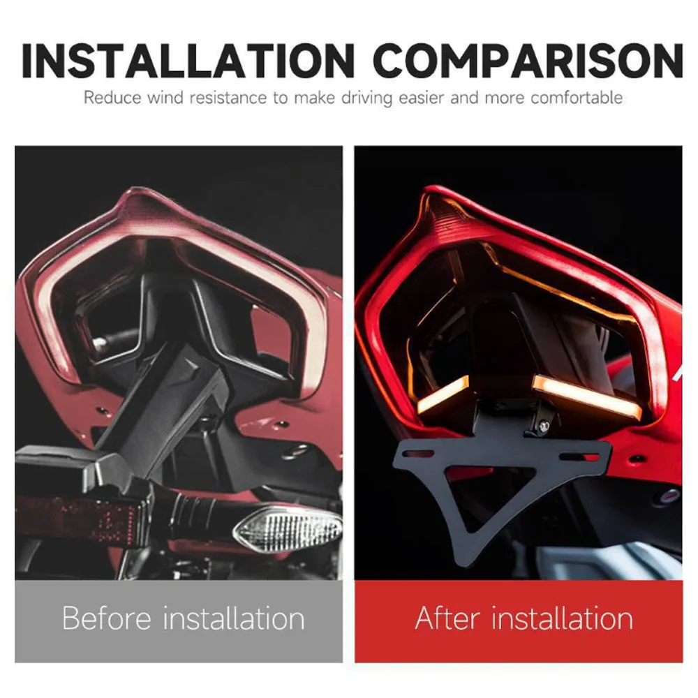 Motorcycle Tail Tidy Fender Eliminator Bracket License Plate Holder For Ducati Panigale V2 V4 S Streetfighter V4 V2 2018-2023 5