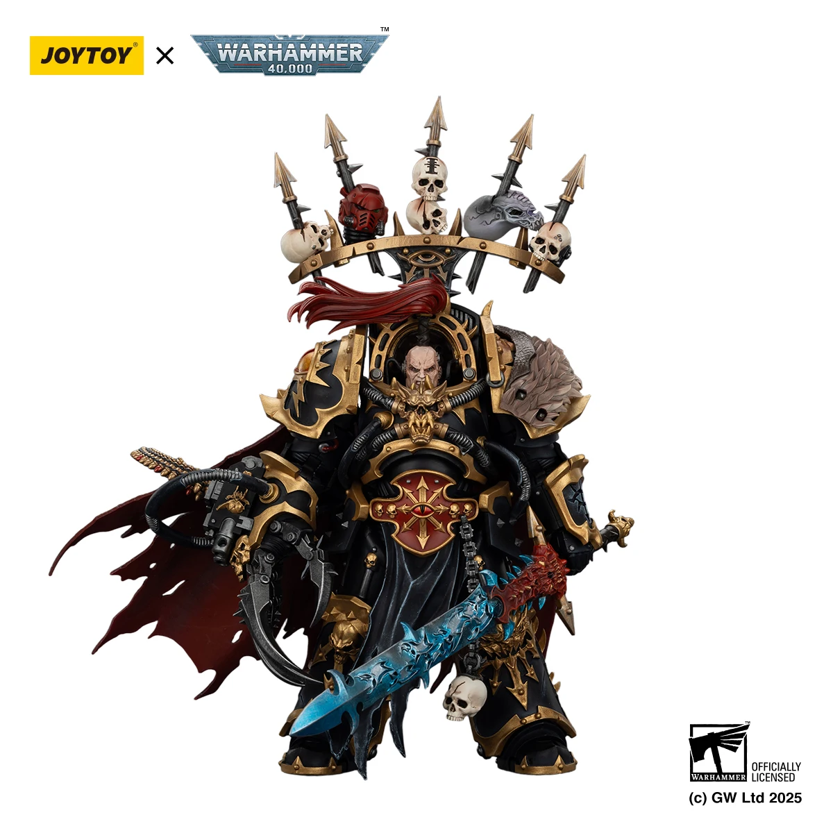 JOYTOY Warhammer40K 1/18 Action Figure Black Legion Abaddon the Despoiler Anime Figurine Joint Movable Model Birthday Boy Gifts view 2