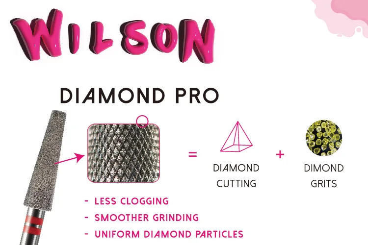 ويلسون الماس برو مسمار لقم الثقب إزالة هلام مانيكير أداة الأظافر الملحقات الساخن بيع