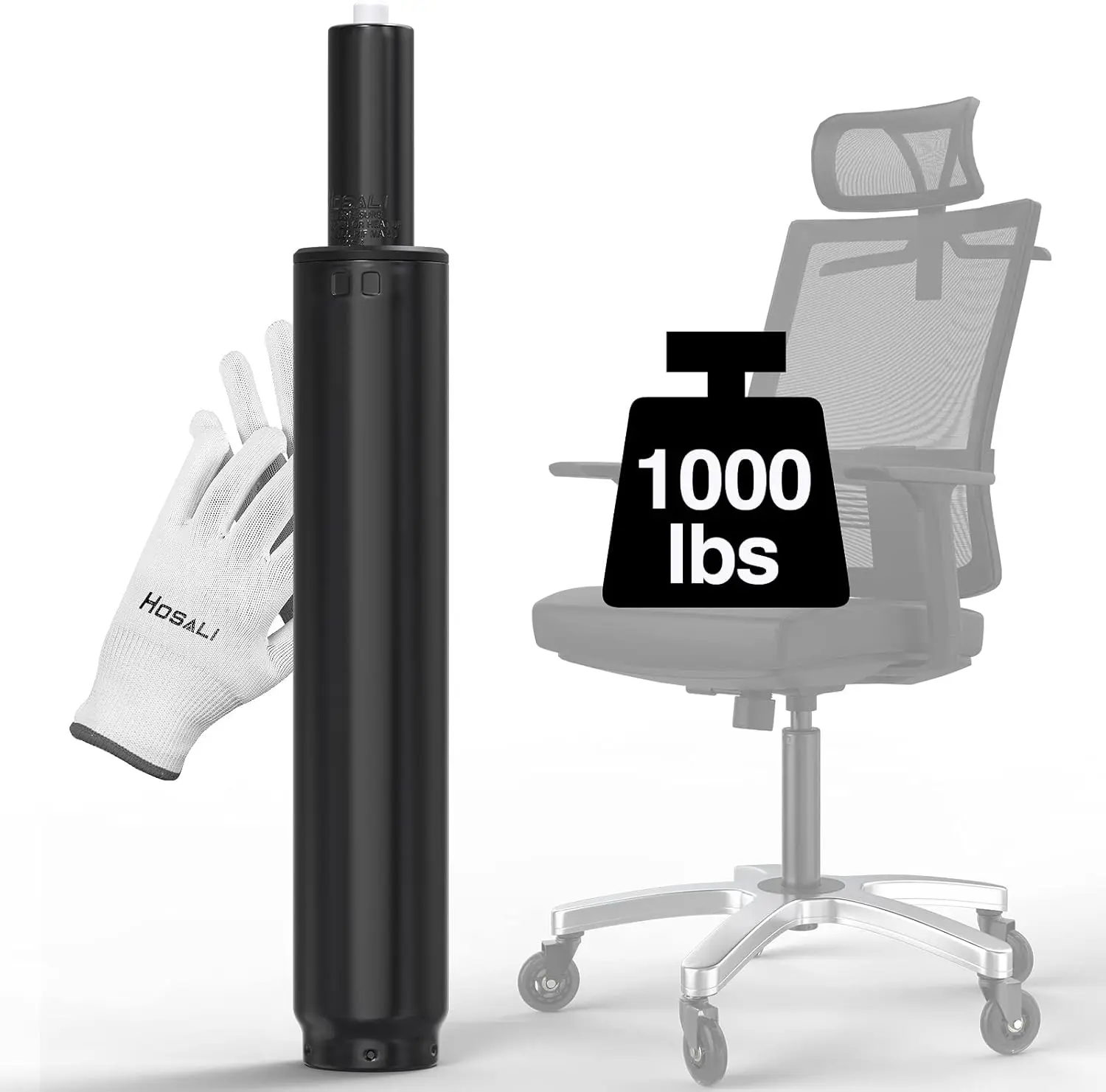 Universal Heavy-Duty Gas Lift Cylinder Replacement for Most Office Chairs, Class 4 Hydraulic Piston