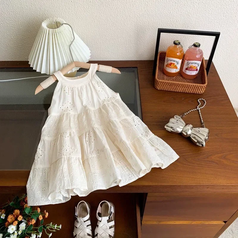 

Girls Summer Camisole Cotton Dress Stylish Princess Children's Baby Dress 2026 New Kids Clothing