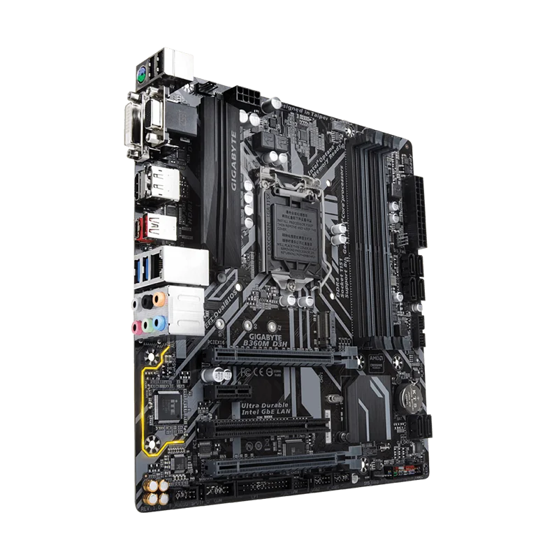 جيجابايت B360M D3H (LGA1151/Intel/B360/Micro ATX/USB 3.1 Gen 2 (USB3.1) النوع A/DDR4/اللوحة الأم)