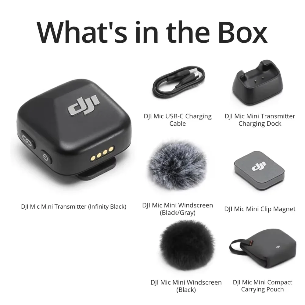 DJI Mic Mini ワイヤレスマイク インテリジェントノイズキャンセリング
