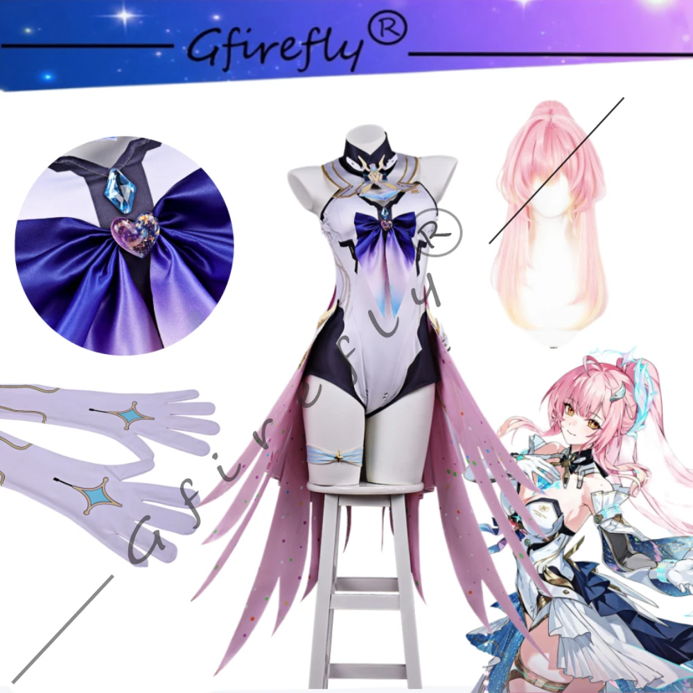 

Wuthering Waves Aemeath Cosplay Costume Pink Tight Dress Cute Exquisite Accessories Wig Full Set Women Game Halloween Outfit