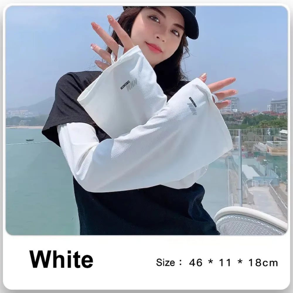 

1 Pair Lightweight Sun Protection Arm Covers Loose Fit Polyester Arm Guard Cuff Solid Color UV Protection Ice Sleeve
