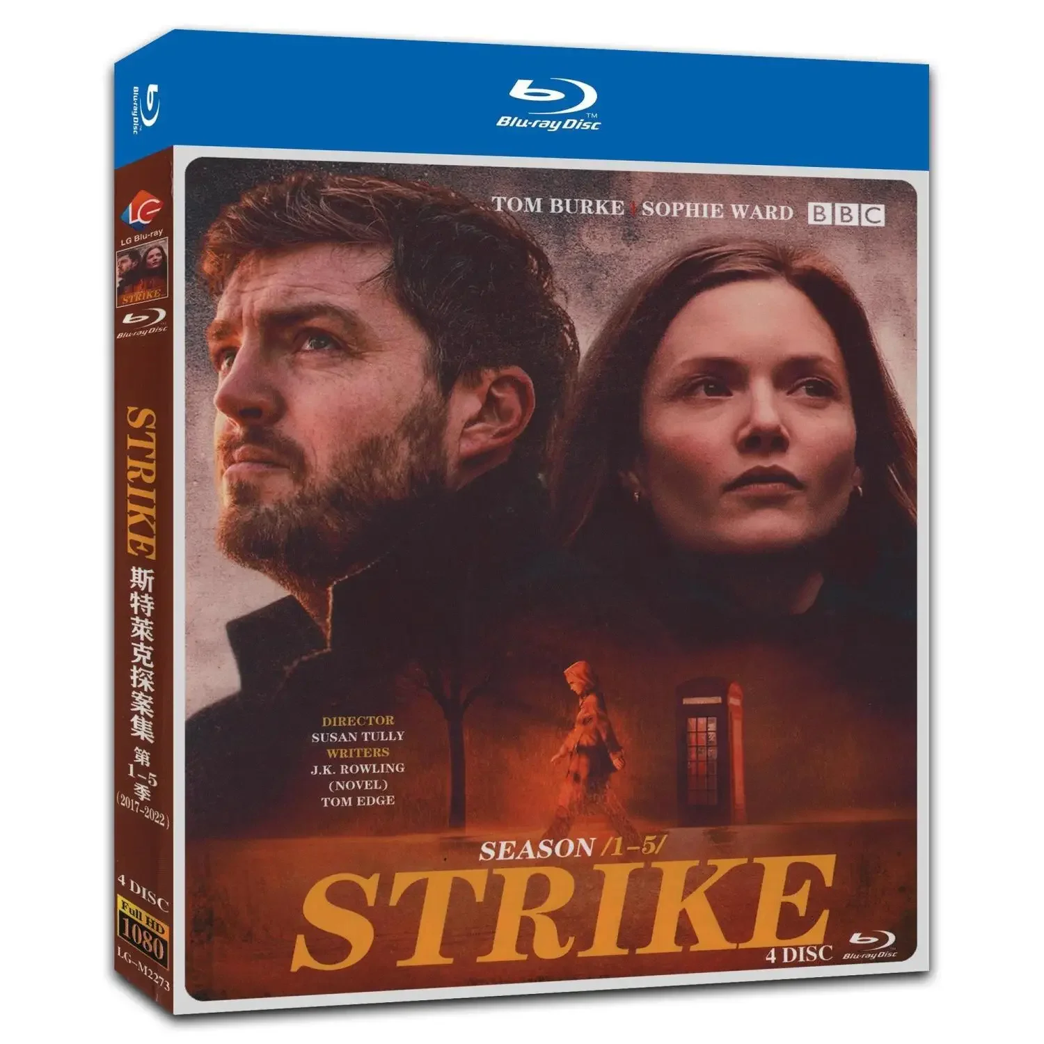 

Удар: Чернильное сердце C.B. Strike, Времена 1–5, 4 диска Blu-ray с английскими/китайскими надписями