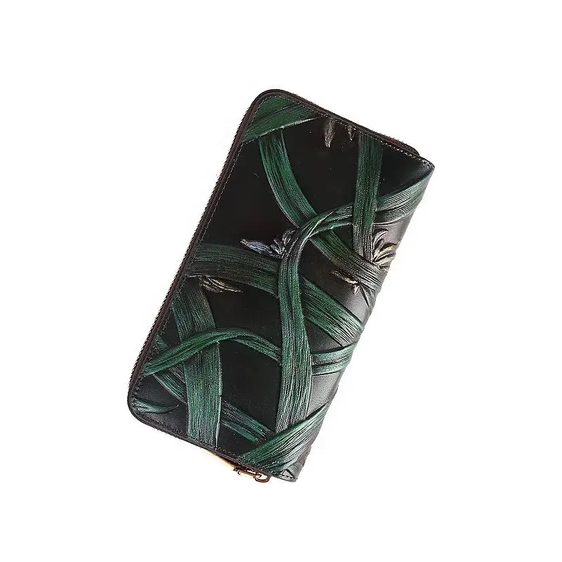 New Vintage Cow Genuine Leather Women Long Wallets Real Leather Female Luxury Brand Design Clutch Girl Lady Gift Cash Purse