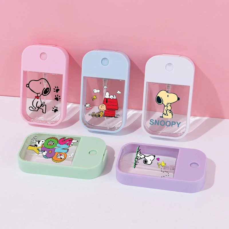 Snoopys New 45ml Portable Refillable Hand Sanitizer Alcohol Bottles Female Cute Mini Card Spray Bottle Male Travel Sub-bottling view 2
