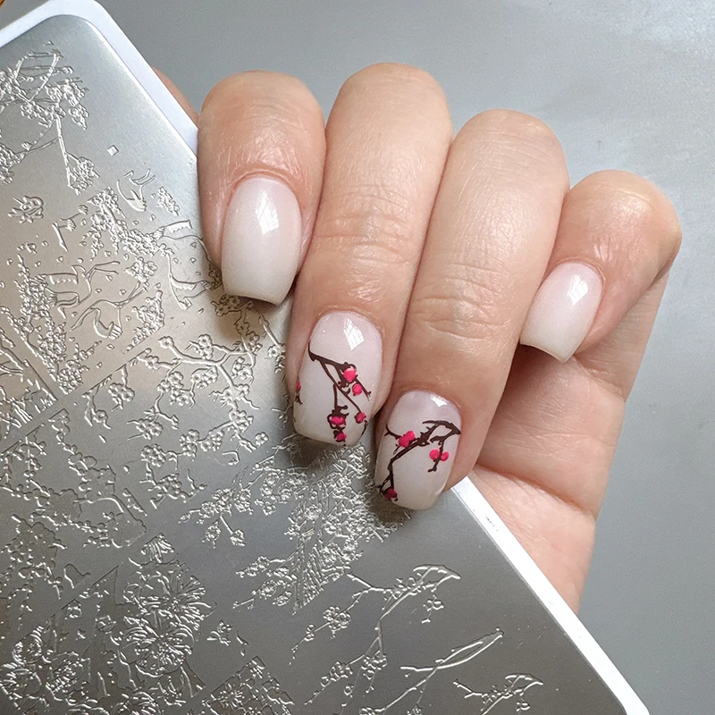 Xmq Stempeln Nail Art Platten Blumen Vorlagen