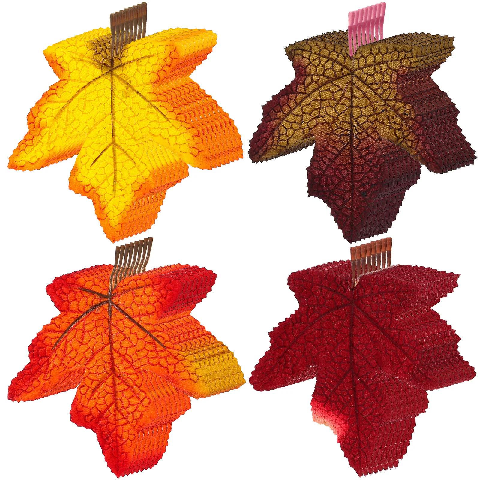 

32Pcs Artificial Maple Leaves Thanksgiving Fall Decorations Premium Fake Maple Autumn Decor Party Supplies DIY Crafts