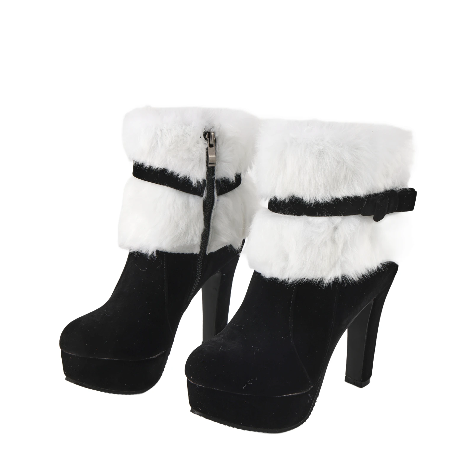 Stivali invernali da donna nuovi Stivali impermeabili con plateau e tacco alto Stivali da Babbo Natale Stivali comodi decorativi con fiocco Stivali rossi natalizi