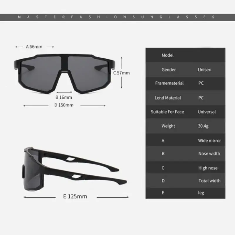 Fashion Designer Cycling Sunglasses Men Mountaineering Fishing Skiing Glasses Women New Outdoor Sports UV400 Windproof Eyewear