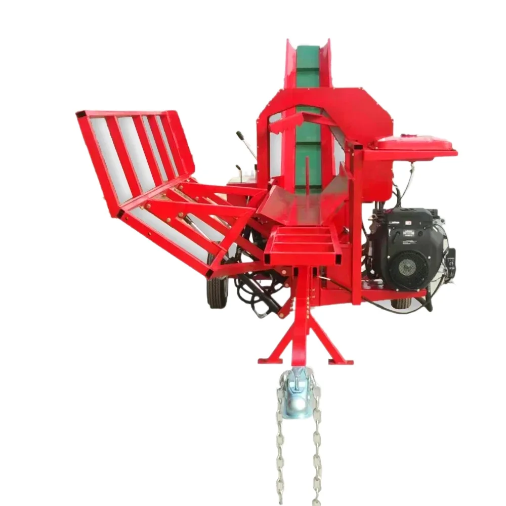 New 30 Ton 17-27HP engi Firewood Processor Log Splitter Full Hydraulic Cutter Home Use Operate All Accessories for Farm