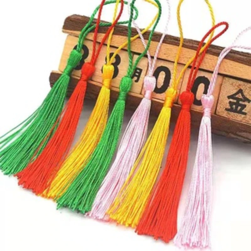 20pcs/lot Tassel Chinese Knot Charm Bookmark Pendant Ornament Decoration Clothing Accessories Spike Fan Pendant