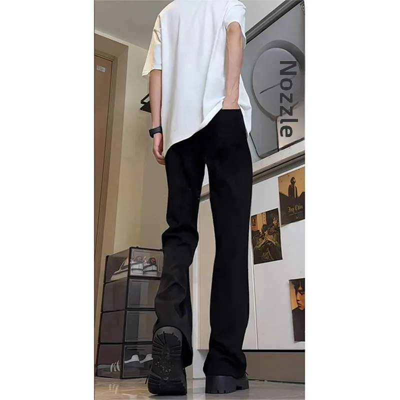 

Neapolitan Men's Summer CleanFit Drapey Flared Straight Leg Suit Pants Cool Sle Long Leisure Casual Pure Polyester Fiber