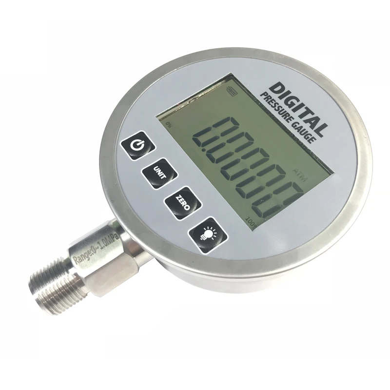 

High quality 4 inch 100mm all stainless steel digital pressure gauge manometer with bottom connection