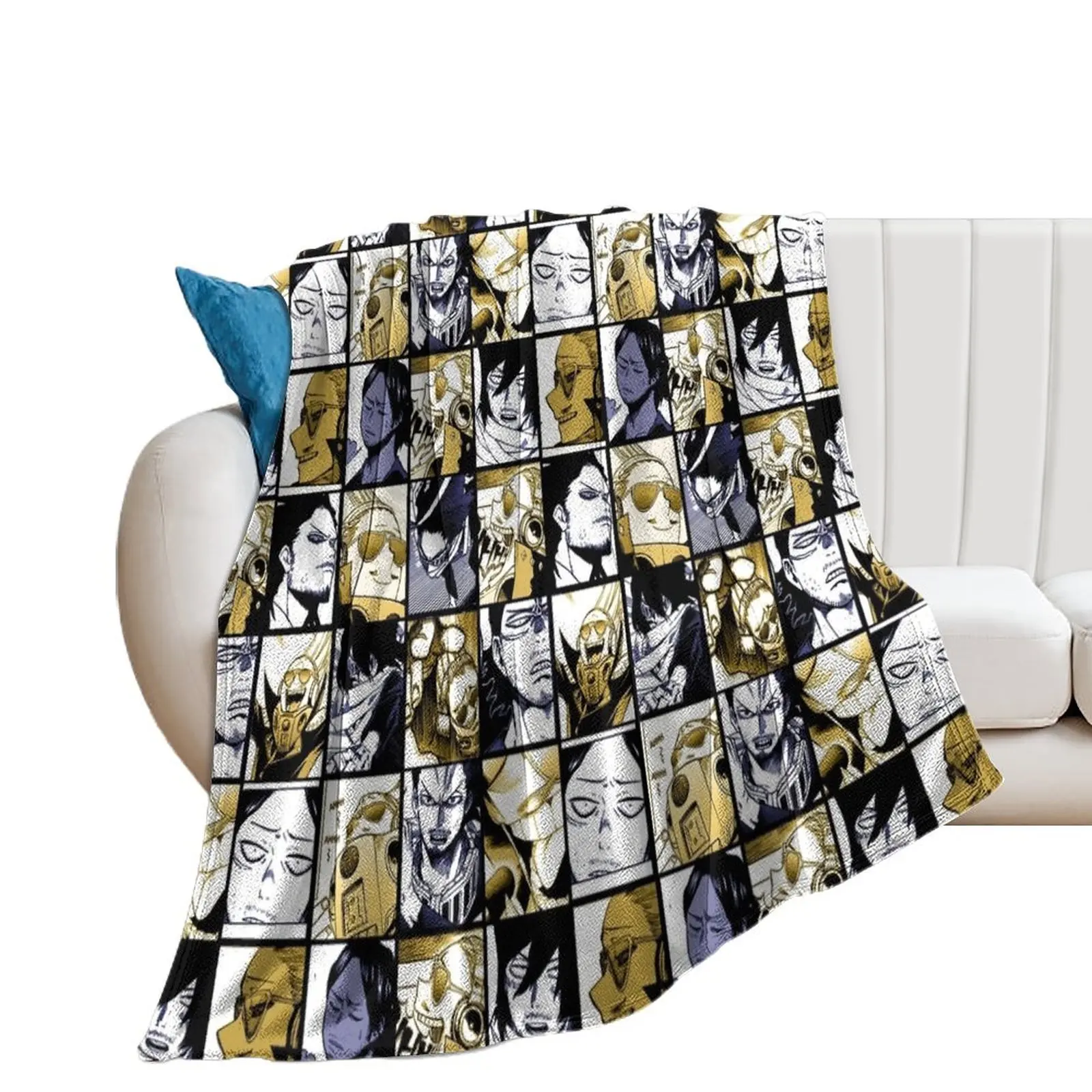 Aizawa and Present Mic- Mix collage color version Throw Blanket Sofa Quilt Sofas Polar Blankets