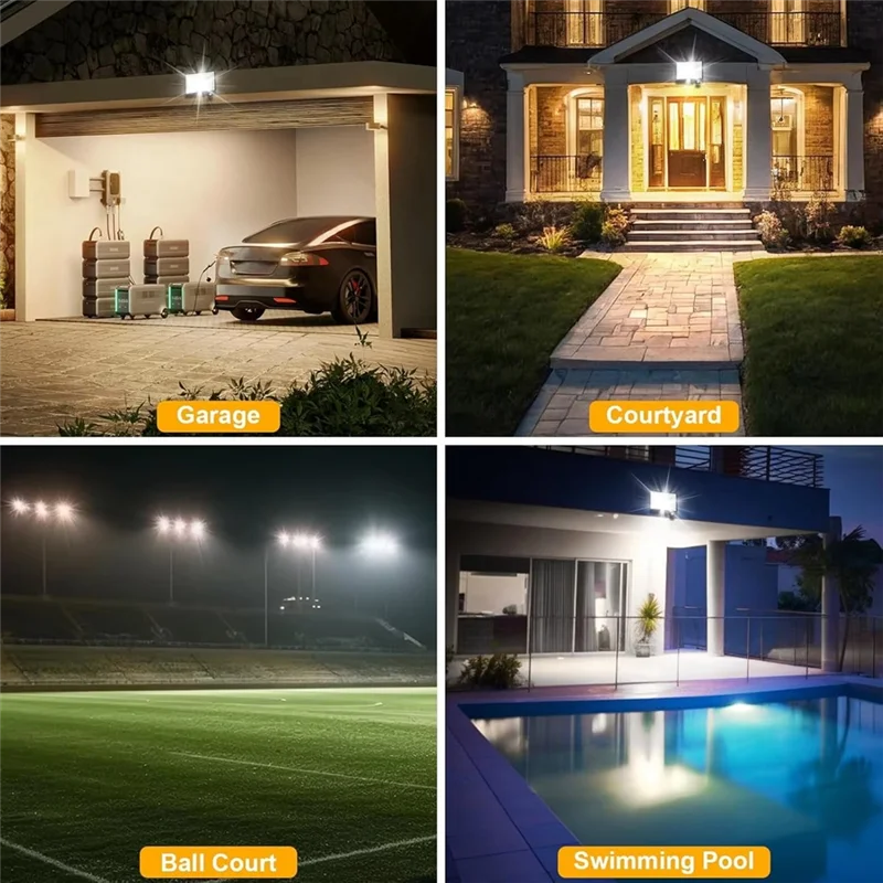 

ABGE-Motion Sensor Security Lights Outdoor, 20W LED Floodlight, IP66 Waterproof Flood For Garage,Garden Patio US