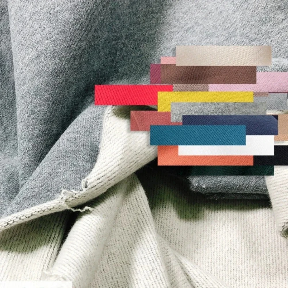 

Cotton Elastic Knitting Aochuang Velvet Fabric Winter Thickened Sweater School Uniform Sportswear Dress Fashion Sewing Cloth