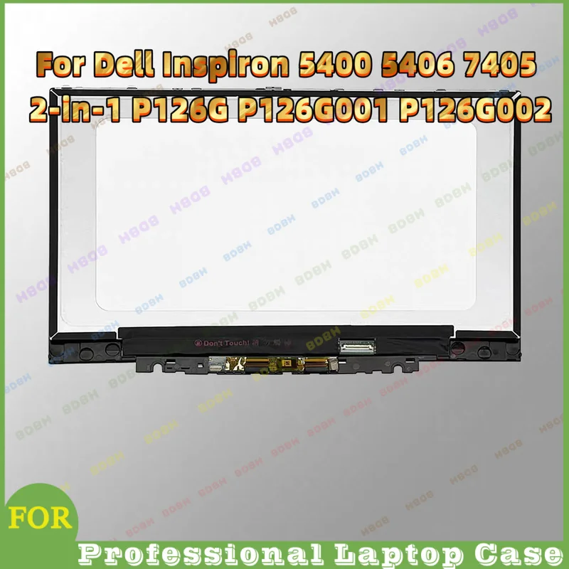 @B 14'' FHD LCD Touch Screen Assembly For Dell Inspiron 5400 5406 7405 2-in-1 P126G P126G001 P126G002 Laptop Display Replacement