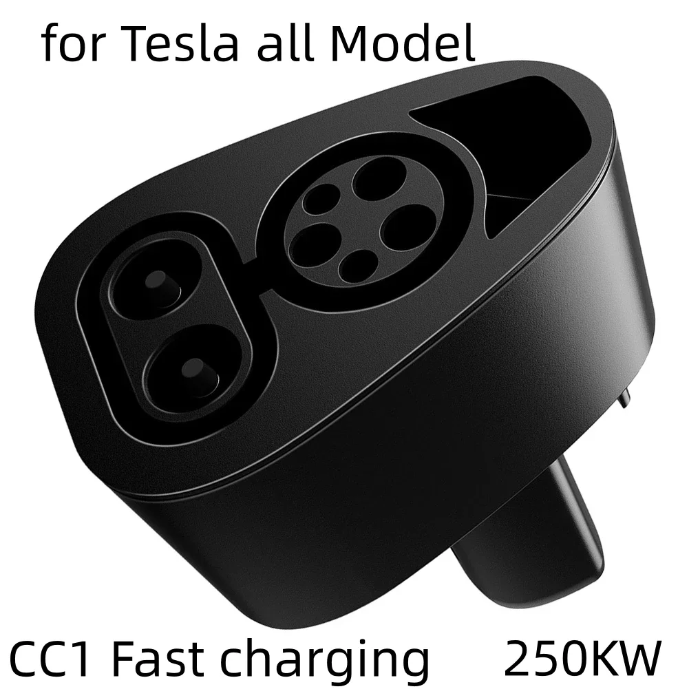 CCS 1 Fast Charging Charger Adapter For Tesla Model 3/S/X/Y Up To 250KW DC Charger Converter Vehicle Accessoriy